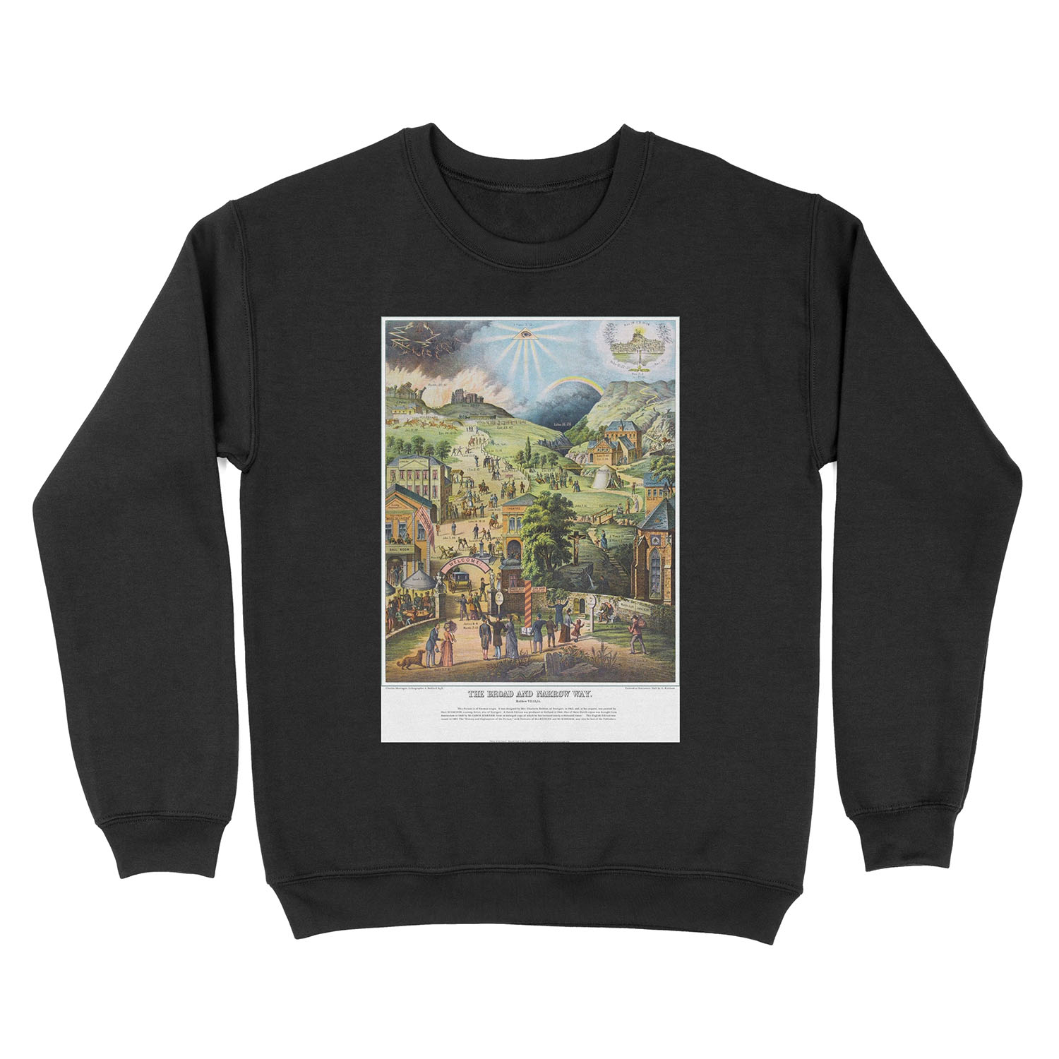 The Broad and the Narrow Way - 1883 English Edition Unisex Crewneck Sweatshirt