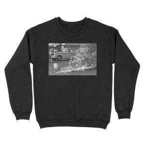 the burning monk Unisex Crewneck Sweatshirt