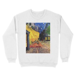 Alternative view of The Cafe Terrace on the Place du Forum, Arles, at Night, Vincent van Gogh Unisex Crewneck Sweatshirt