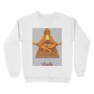 Alternative view of The Dude Budha The Big Lebowski Unisex Crewneck Sweatshirt