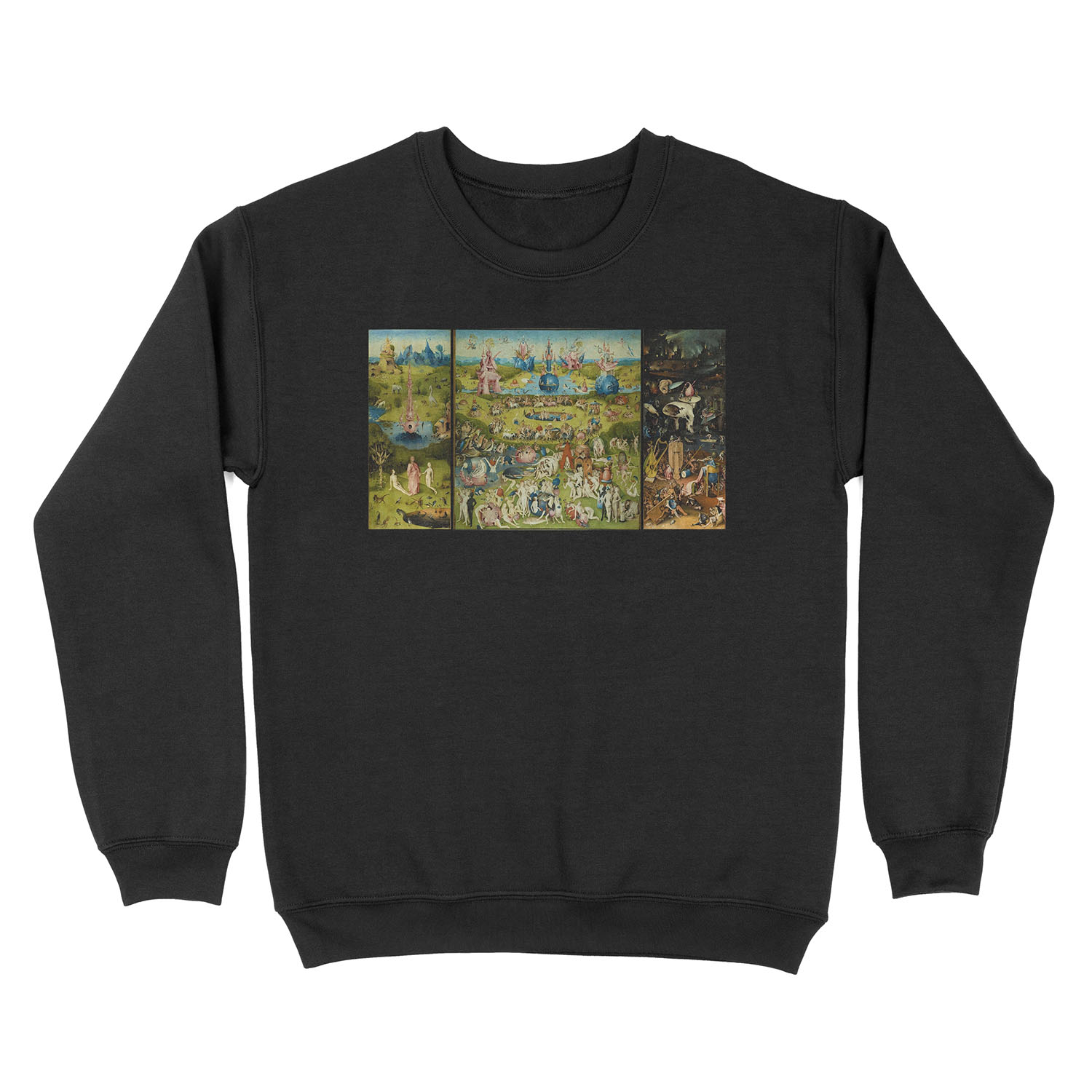 The Garden of Earthly Delights by Hieronymus Bosch (1480-1505) Unisex Crewneck Sweatshirt