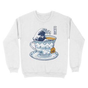 Alternative view of The Great Kanagawa Tea Unisex Crewneck Sweatshirt