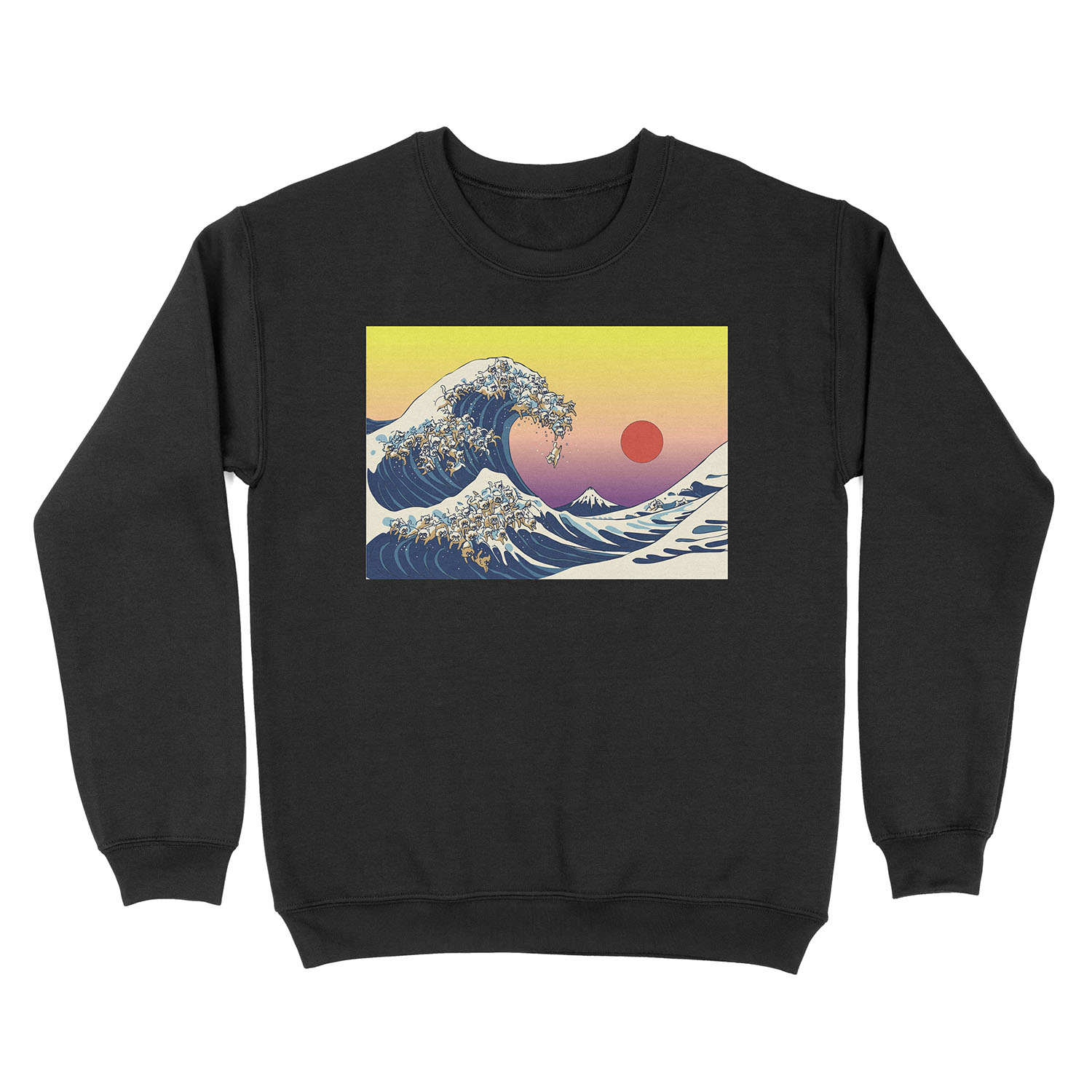 The Great Wave of Cat Unisex Crewneck Sweatshirt