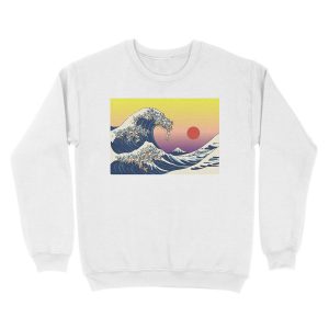 Alternative view of The Great Wave of Cat Unisex Crewneck Sweatshirt