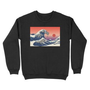 The Great Wave of Pug Unisex Crewneck Sweatshirt