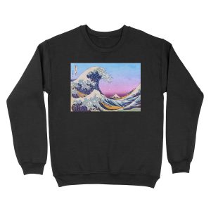 The Great Wave off Kanagawa - by Hokusai Unisex Crewneck Sweatshirt