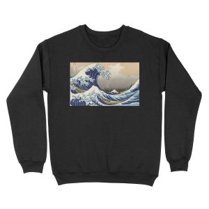 'The Great Wave Off Kanagawa' by Katsushika Hokusai (Reproduction) Unisex Crewneck Sweatshirt