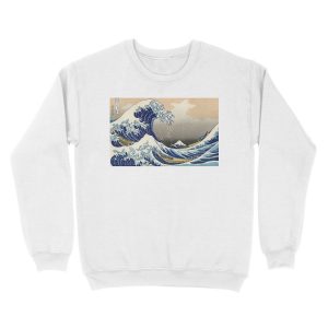 Alternative view of 'The Great Wave Off Kanagawa' by Katsushika Hokusai (Reproduction) Unisex Crewneck Sweatshirt
