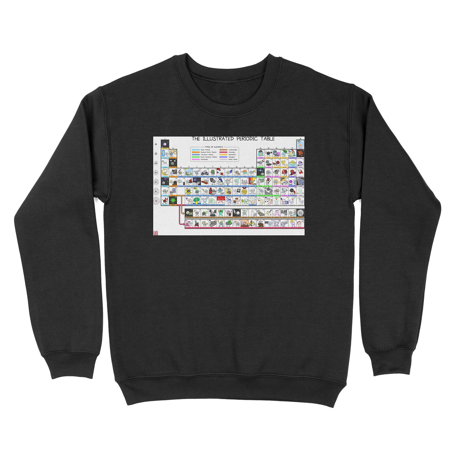 The Illustrated Periodic Table Unisex Crewneck Sweatshirt