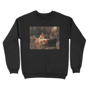 The Lady of Shallot - John William Waterhouse Unisex Crewneck Sweatshirt