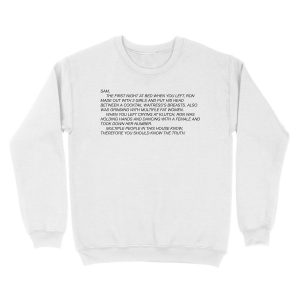 Alternative view of the letter Unisex Crewneck Sweatshirt