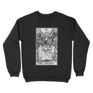 The Lovers Tarot Card - Major Arcana - fortune telling - occult Unisex Crewneck Sweatshirt