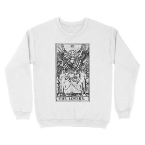 Alternative view of The Lovers Tarot Card - Major Arcana - fortune telling - occult Unisex Crewneck Sweatshirt