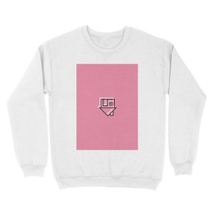 Alternative view of the neighbourhood pink minimalist design Unisex Crewneck Sweatshirt