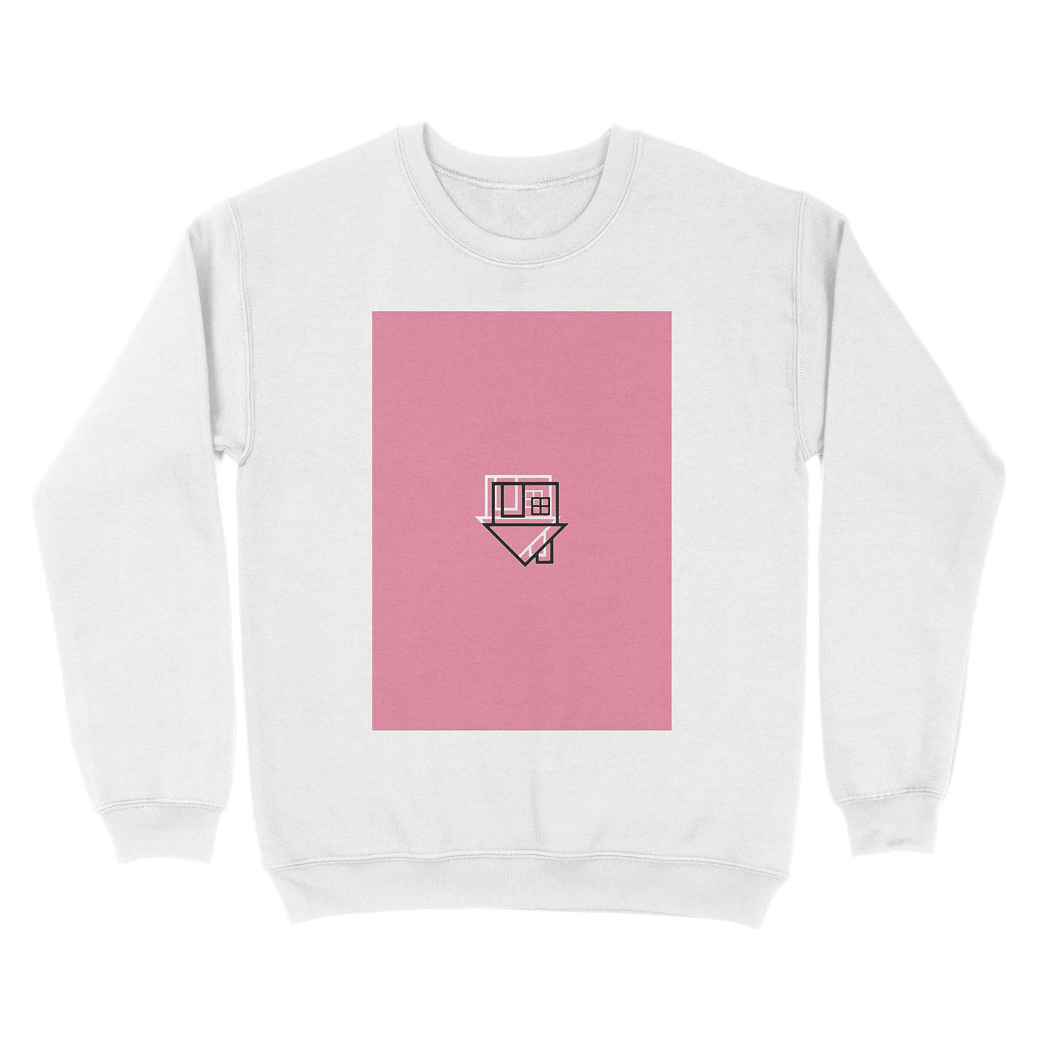 the neighbourhood pink minimalist design Unisex Crewneck Sweatshirt - Image 2