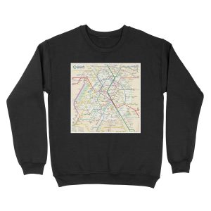 The New Paris Metro Map Unisex Crewneck Sweatshirt