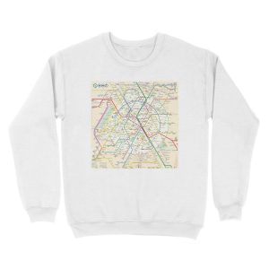 Alternative view of The New Paris Metro Map Unisex Crewneck Sweatshirt