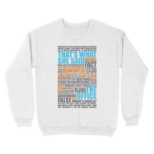 Alternative view of The Office Blue and Orange Unisex Crewneck Sweatshirt