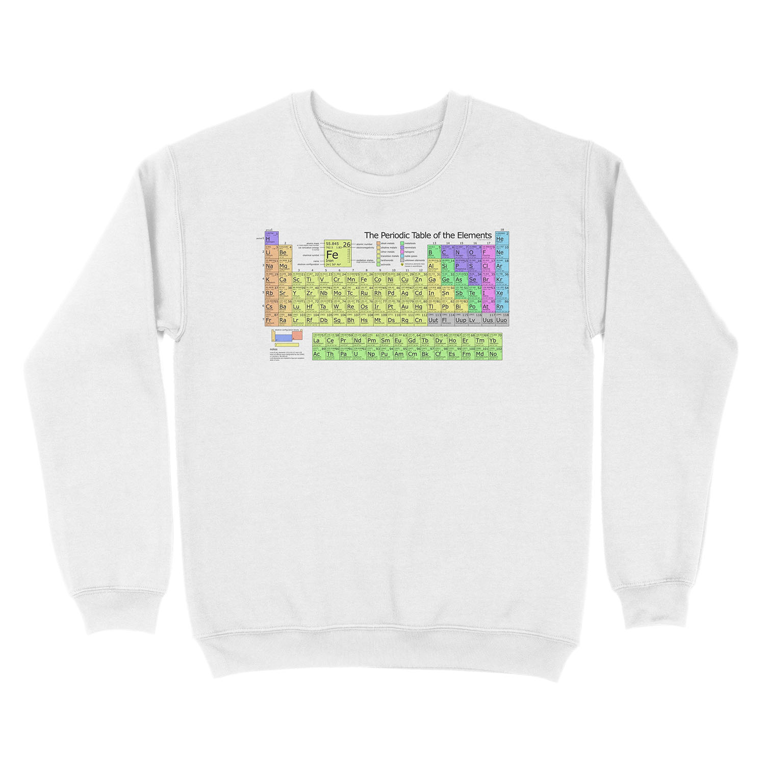 The Periodic Table of Elements Unisex Crewneck Sweatshirt - Image 2