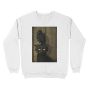 Alternative view of The Raven and the Cat Unisex Crewneck Sweatshirt