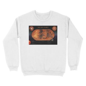 Alternative view of The Red Planet: Topographic Relief of Mars Unisex Crewneck Sweatshirt