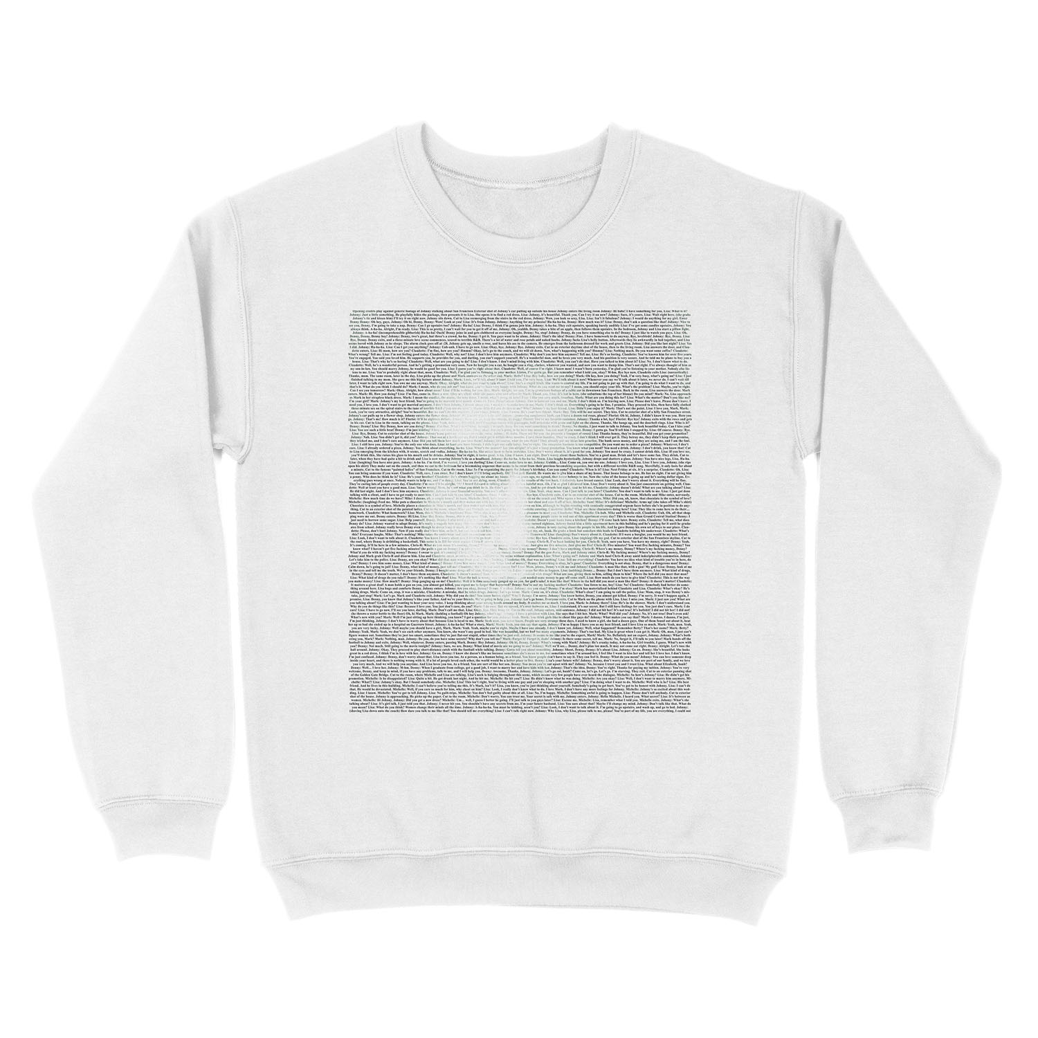 The Room Script in Full Unisex Crewneck Sweatshirt - Image 2