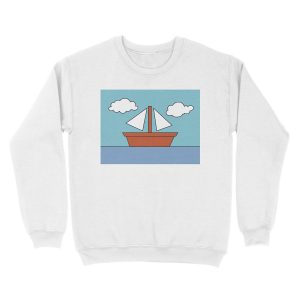 Alternative view of The Simpsons Boat Picture Unisex Crewneck Sweatshirt