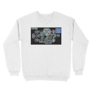 Alternative view of The Skeld from Among Us Unisex Crewneck Sweatshirt