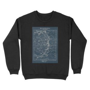 The Star Constellations Vintage 1900 Galaxy Unisex Crewneck Sweatshirt