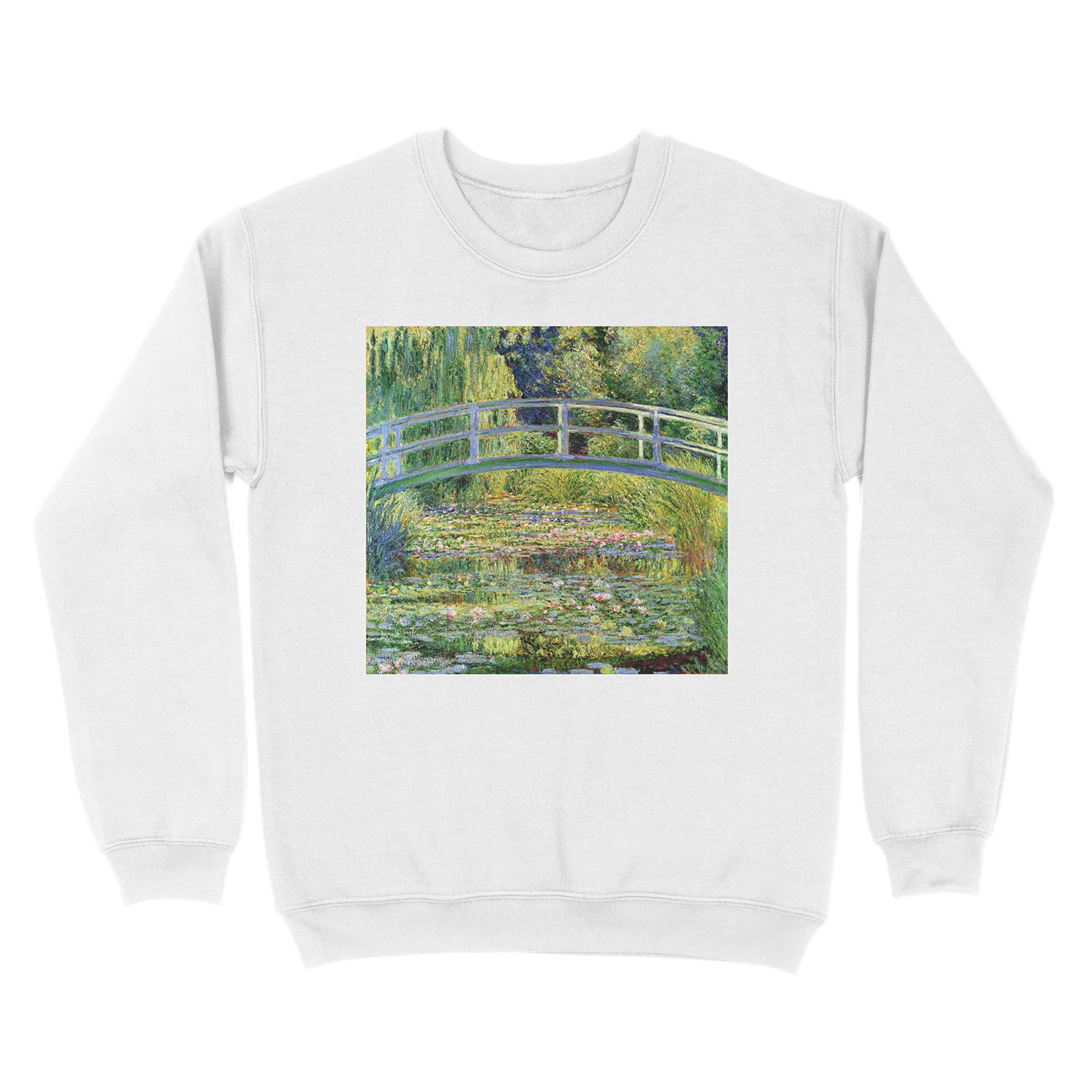 The Water-Lily Pond by Monet Unisex Crewneck Sweatshirt - Image 2