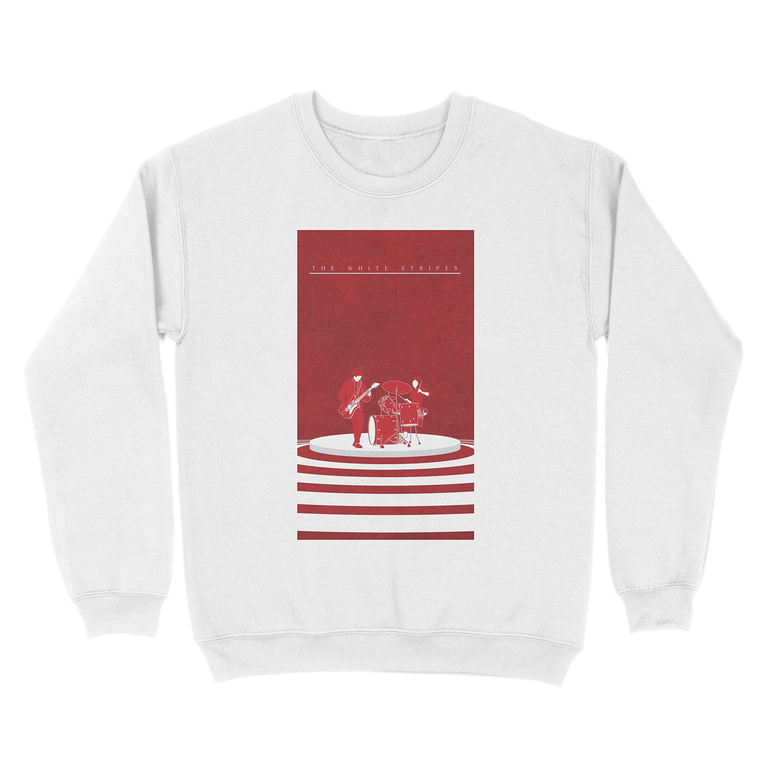 The White Stripes Tall Unisex Crewneck Sweatshirt - Image 2