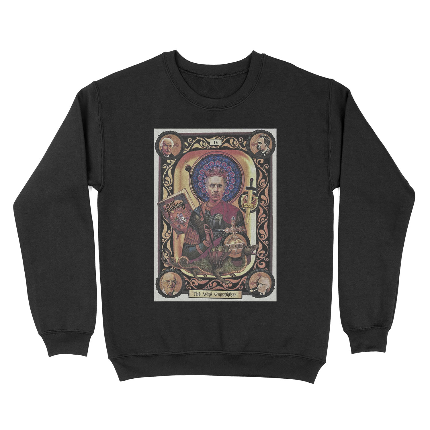 The Wise Grandfather (wall art) Unisex Crewneck Sweatshirt