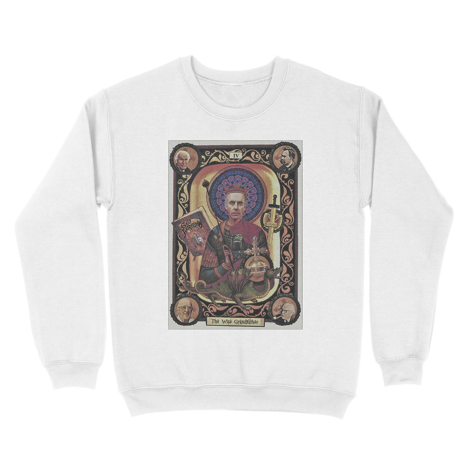 The Wise Grandfather (wall art) Unisex Crewneck Sweatshirt - Image 2