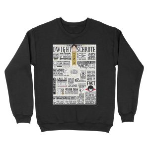 The Wise Words of Dwight Schrute (Light Tee) Unisex Crewneck Sweatshirt