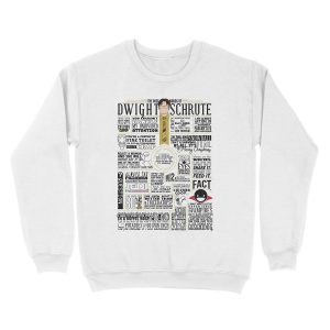 Alternative view of The Wise Words of Dwight Schrute (Light Tee) Unisex Crewneck Sweatshirt