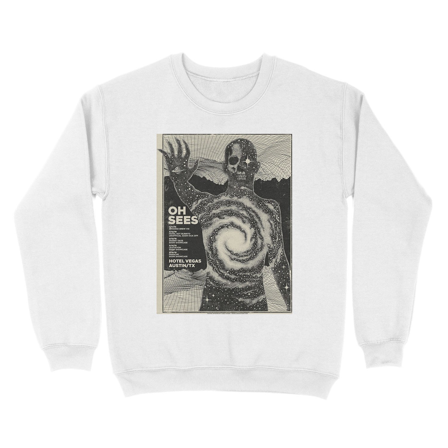 thee Oh Sees tour art Unisex Crewneck Sweatshirt - Image 2