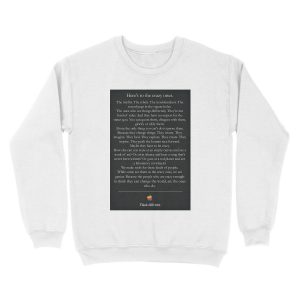 Alternative view of Think Different Unisex Crewneck Sweatshirt