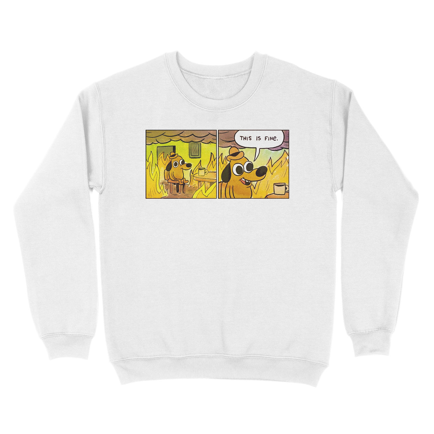 This is Fine MEME Unisex Crewneck Sweatshirt - Image 2