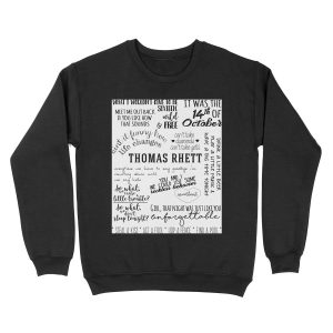 thomas rhett life changes album lyrics Unisex Crewneck Sweatshirt