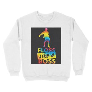 Alternative view of Tie Dye Floss Like A Boss - Flossing Dance Unisex Crewneck Sweatshirt