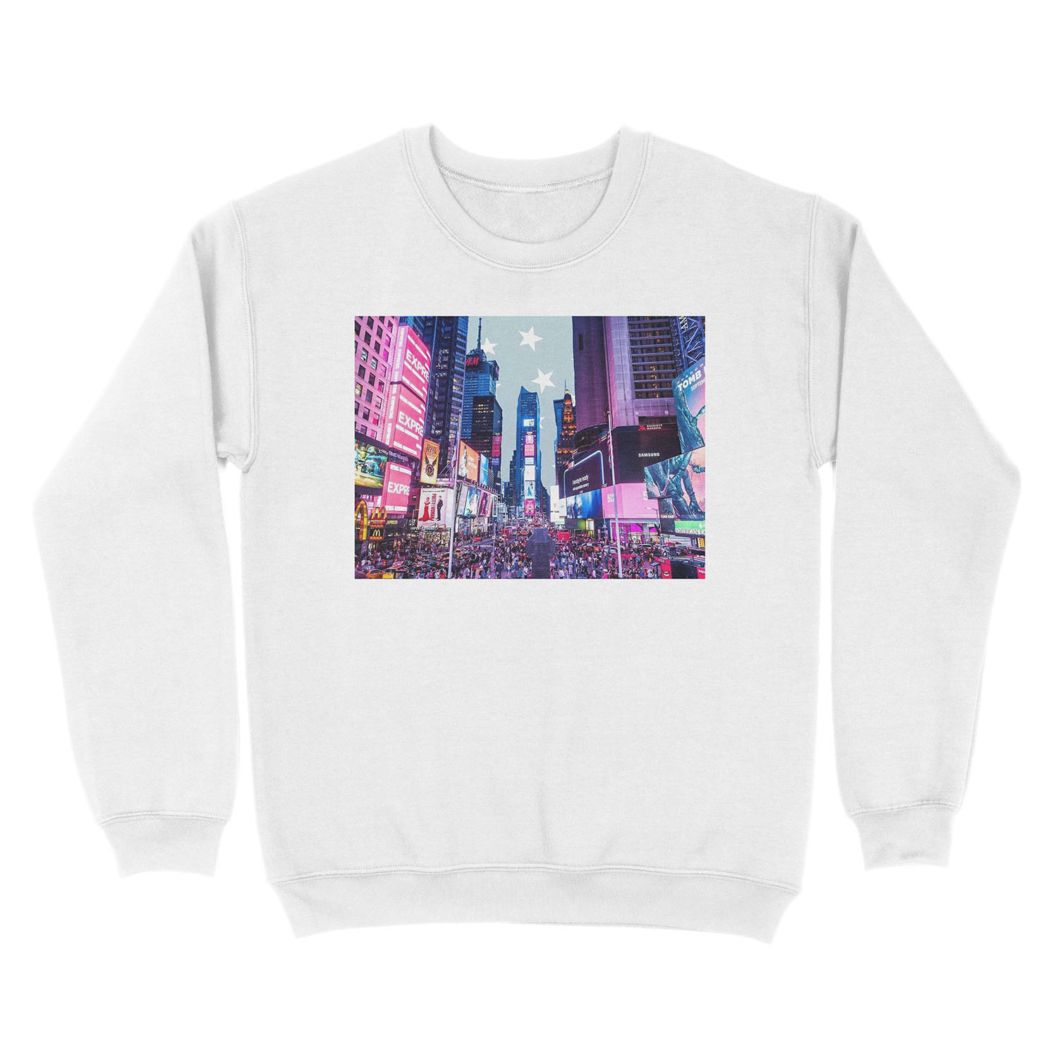 Times Square sticker - Unisex Crewneck Sweatshirt - Image 2