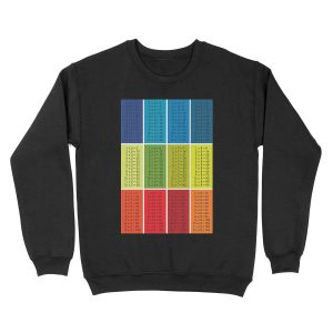 Times Tables - Multi Colour Unisex Crewneck Sweatshirt