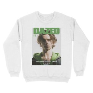 Alternative view of Timothee Chalamet DAZED Magazine Cover Unisex Crewneck Sweatshirt