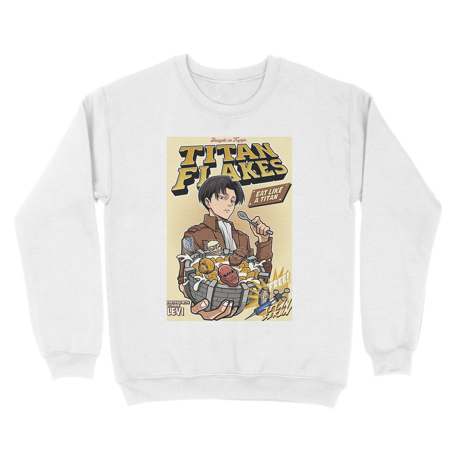 Titan Flakes ( Shingeki no Kyojin ) Unisex Crewneck Sweatshirt - Image 2