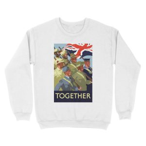 Alternative view of Together -- British Empire WWII Unisex Crewneck Sweatshirt