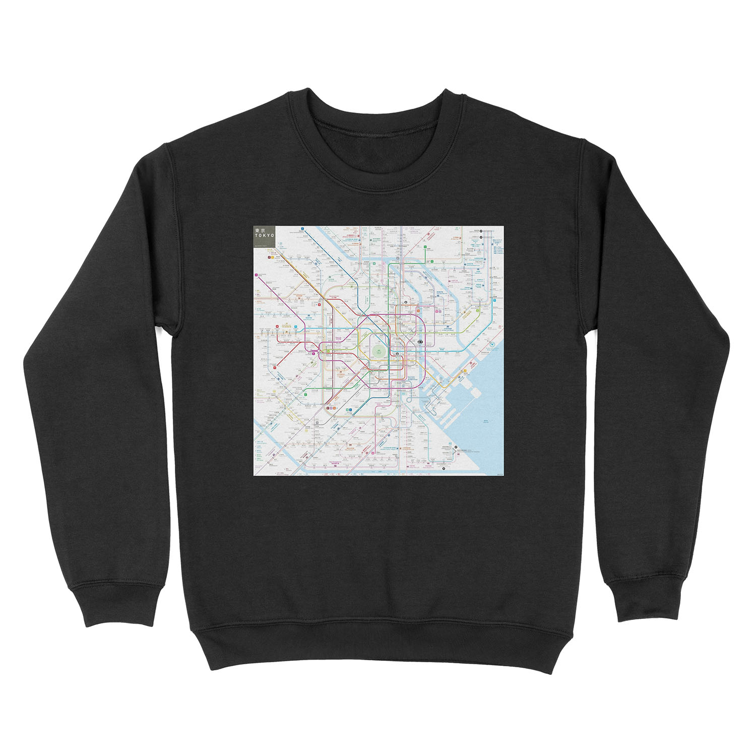 Tokyo Metro Map Unisex Crewneck Sweatshirt