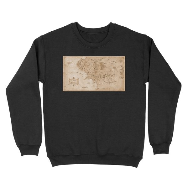 Tolkien Map of Middle Earth Unisex Crewneck Sweatshirt