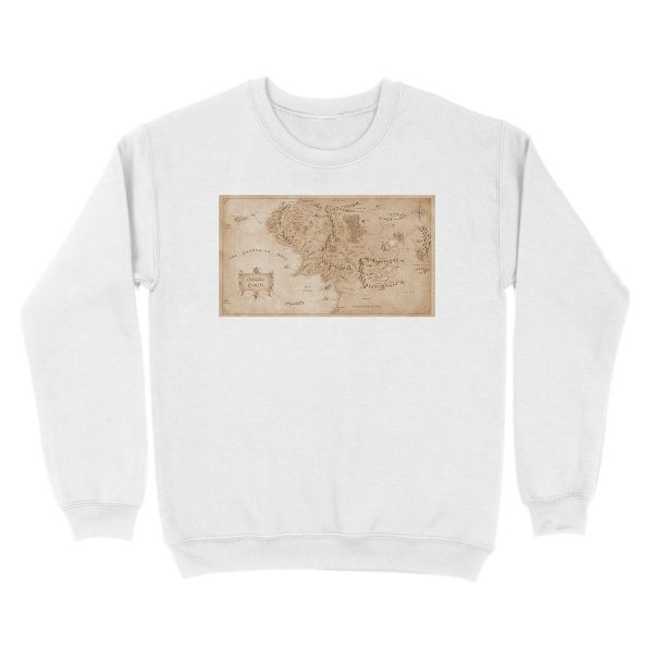 Tolkien Map of Middle Earth Unisex Crewneck Sweatshirt - Image 2