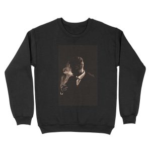 Tommy Shelby Smoking a Cigarette Unisex Crewneck Sweatshirt