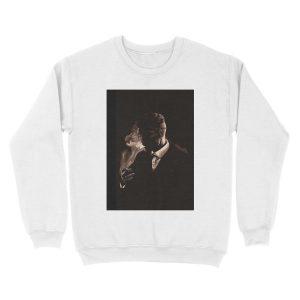 Alternative view of Tommy Shelby Smoking a Cigarette Unisex Crewneck Sweatshirt